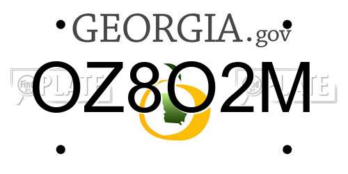 OZ8O2M Georgia License Plate