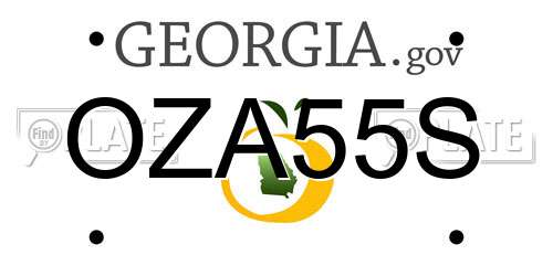 OZA55S Georgia License Plate