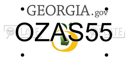 OZAS55 Georgia License Plate