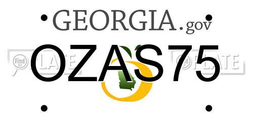 OZAS75 Georgia License Plate