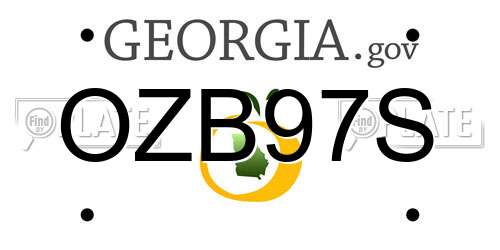 OZB97S Georgia License Plate