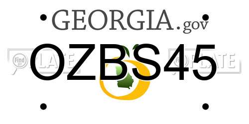 OZBS45 Georgia License Plate