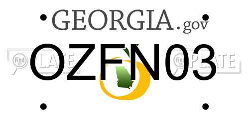 OZFN03 Georgia License Plate