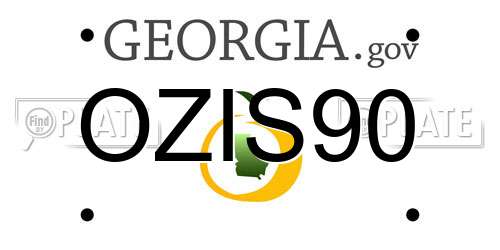 OZIS90 Georgia License Plate