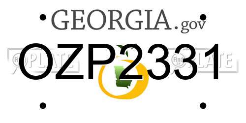 OZP2331 Georgia License Plate
