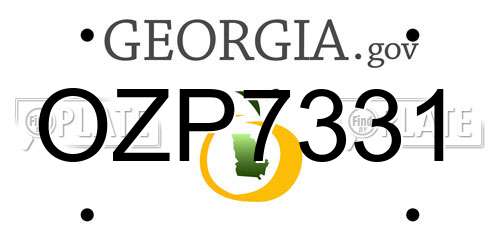 OZP7331 Georgia License Plate