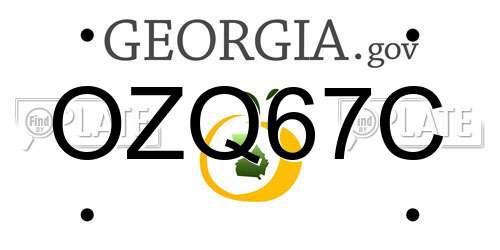 OZQ67C Georgia License Plate