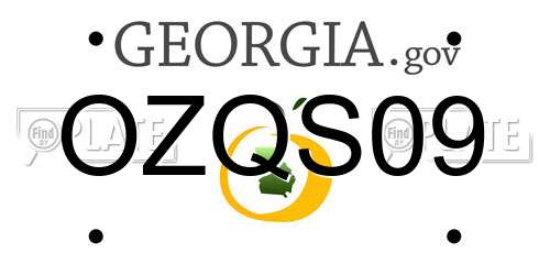 OZQS09 Georgia License Plate
