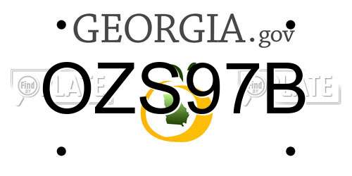 OZS97B Georgia License Plate