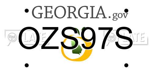 OZS97S Georgia License Plate