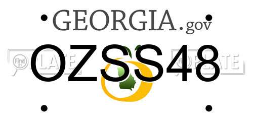 OZSS48 Georgia License Plate