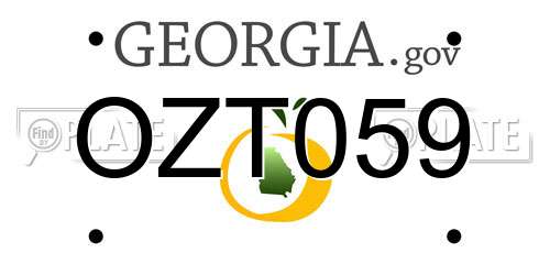 OZT059 Georgia License Plate