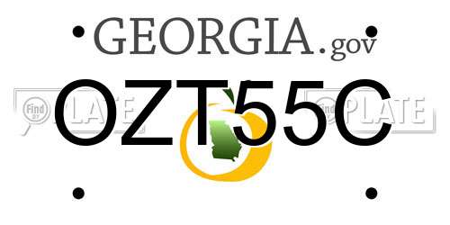 OZT55C Georgia License Plate