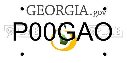 P00GAO Georgia License Plate