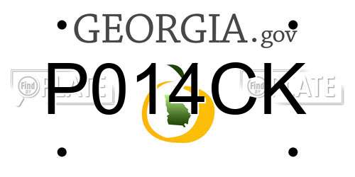 P014CK Georgia License Plate