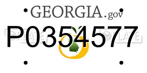 P0354577 Georgia License Plate