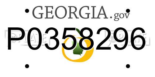 P0358296 Georgia License Plate