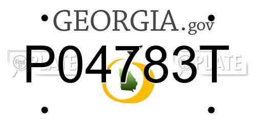 P04783T Georgia License Plate