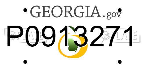 P0913271 Georgia License Plate