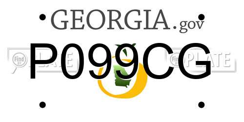 P099CG Georgia License Plate