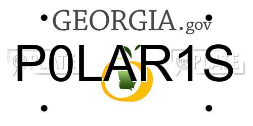 P0LAR1S Georgia License Plate