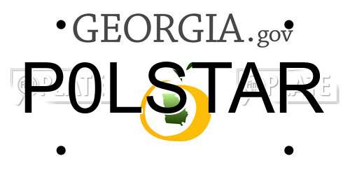 P0LSTAR Georgia License Plate