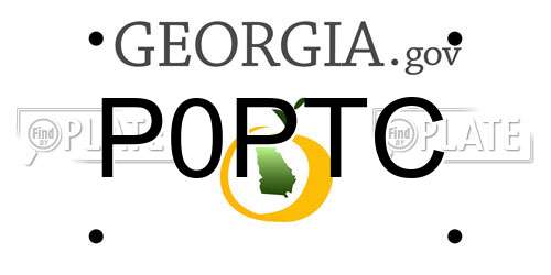 P0PTC Georgia License Plate