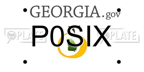 P0SIX Georgia License Plate