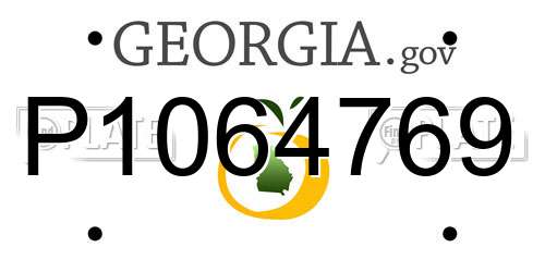 P1064769 Georgia License Plate