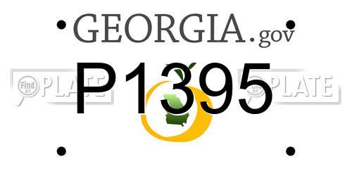 P1395 Georgia License Plate