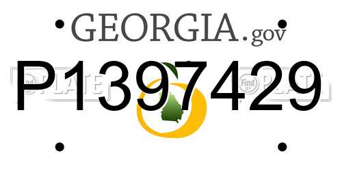 P1397429 Georgia License Plate