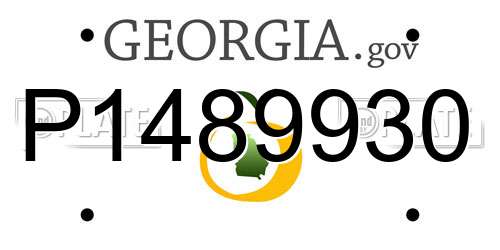 P1489930 Georgia License Plate