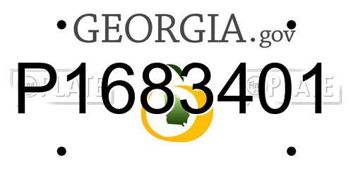 P1683401 Georgia License Plate