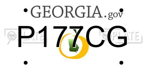 P177CG Georgia License Plate
