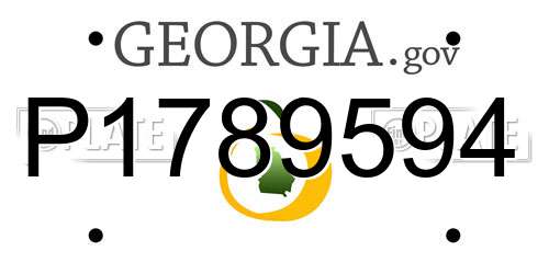 P1789594 Georgia License Plate