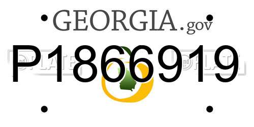 P1866919 Georgia License Plate