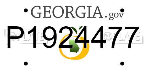 P1924477 Georgia License Plate
