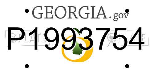 P1993754 Georgia License Plate