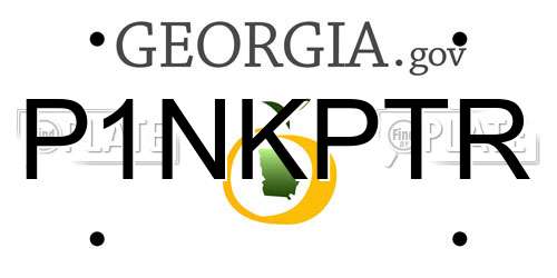 P1NKPTR Georgia License Plate