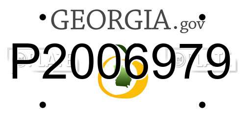P2006979 Georgia License Plate