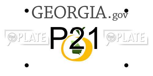 P21 Georgia License Plate