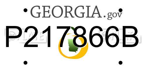 P217866B Georgia License Plate