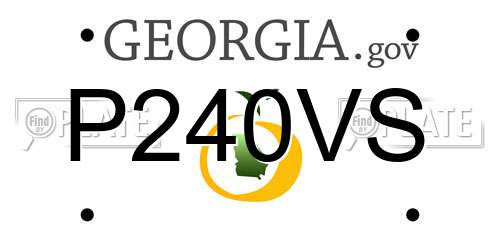 P240VS Georgia License Plate