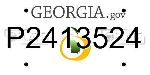 P2413524 Georgia License Plate