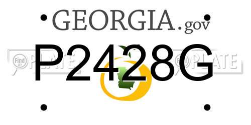 P2428G Georgia License Plate