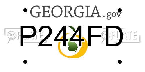 P244FD Georgia License Plate