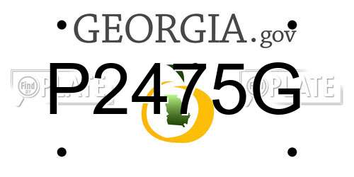 P2475G Georgia License Plate