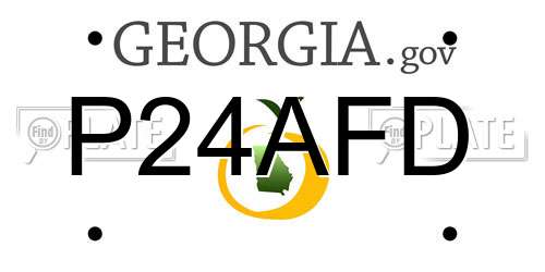 P24AFD Georgia License Plate
