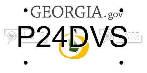P24DVS Georgia License Plate