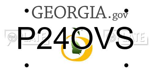 P24OVS Georgia License Plate